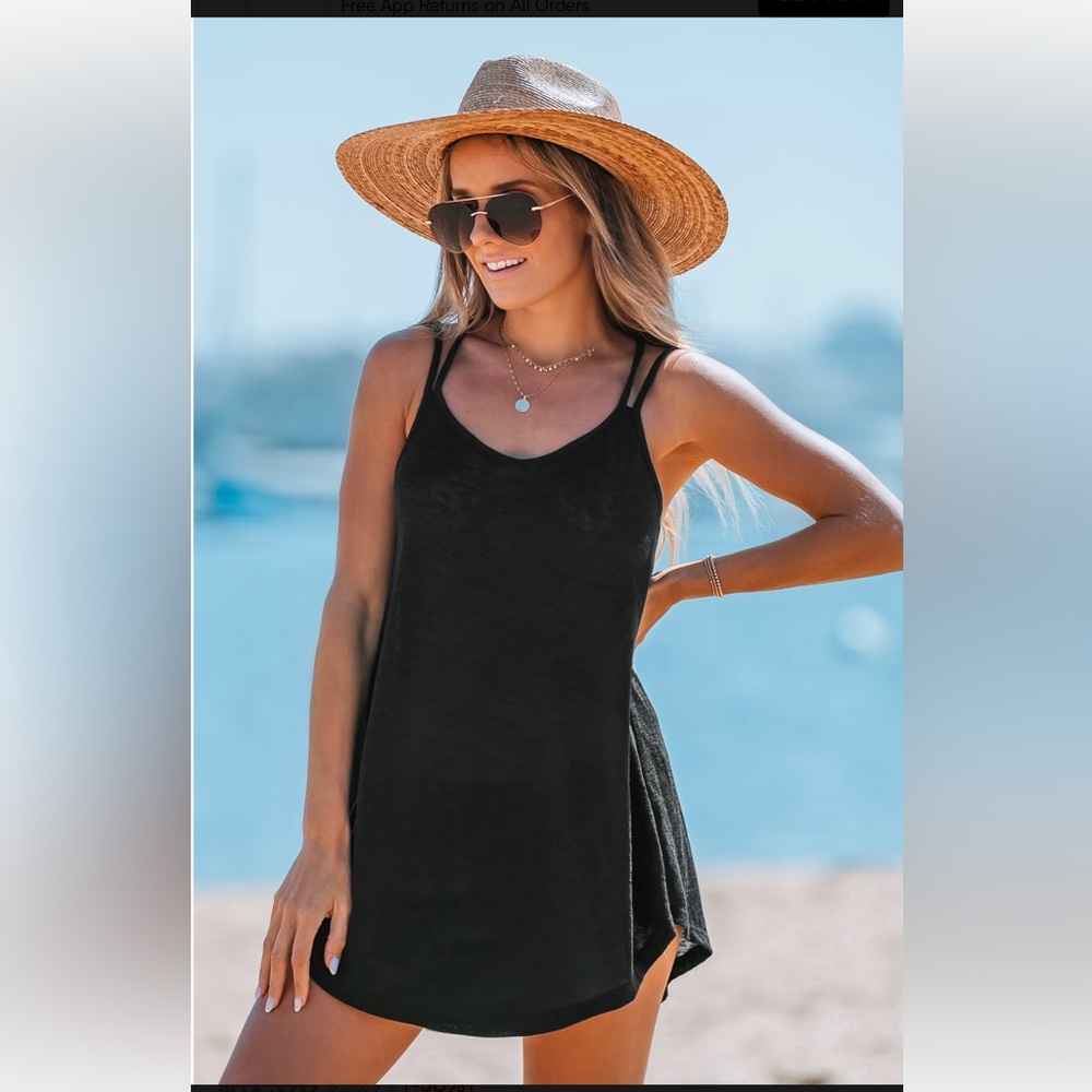 Feeling Beachy V-Neck Cover-Up Dress